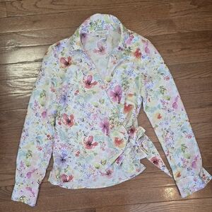 Rachel Zoe Floral Wrap Blouse